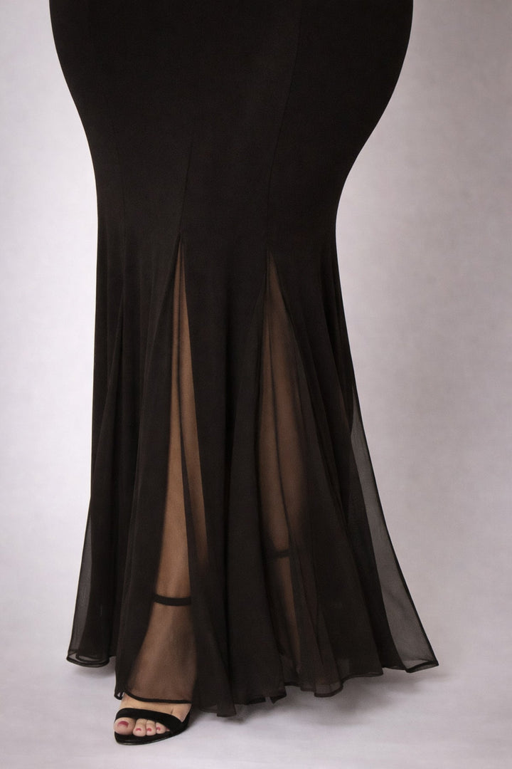 Curvy Sense Inc. Dresses Plus Size Midnight Mermaid Dress - Black