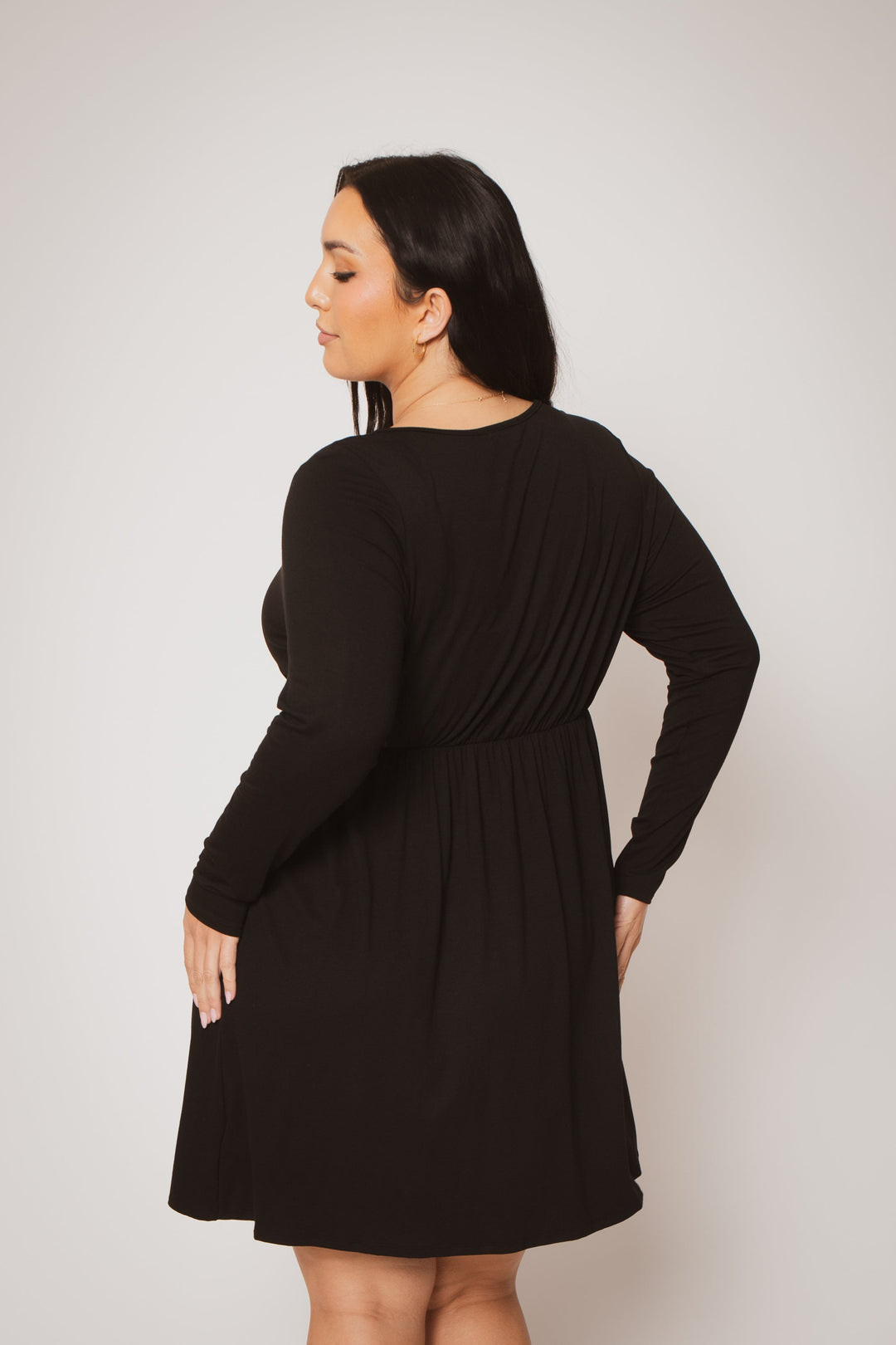 Curvy Sense Inc. Dresses Plus Size Monroe Wrap Dress - Black