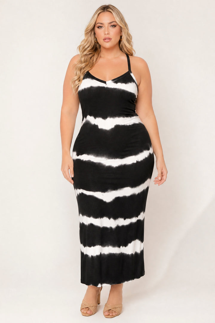 Capella Dresses Plus Size Moonwave Bodycon Dress - Black