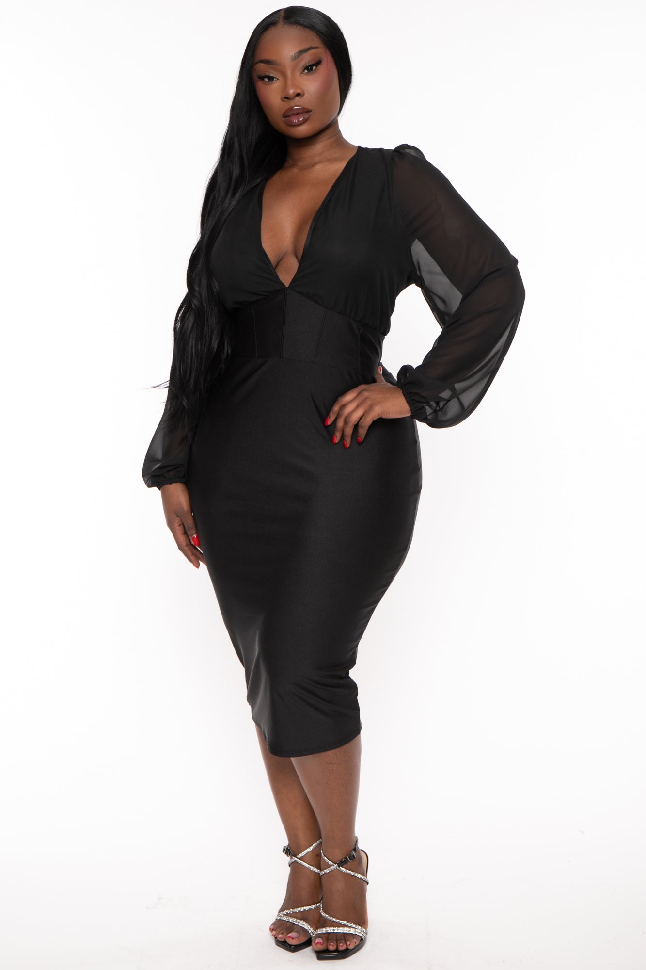 Black dresses for plus size outlet ladies