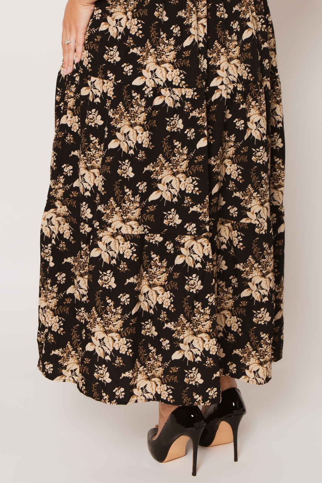 Curvy Brezee Dresses Plus Size Raven Romance Maxi Dress - Black