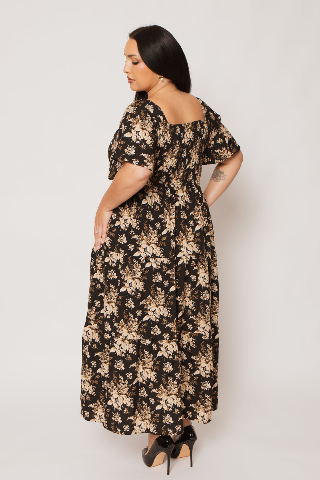 Curvy Brezee Dresses Plus Size Raven Romance Maxi Dress - Black
