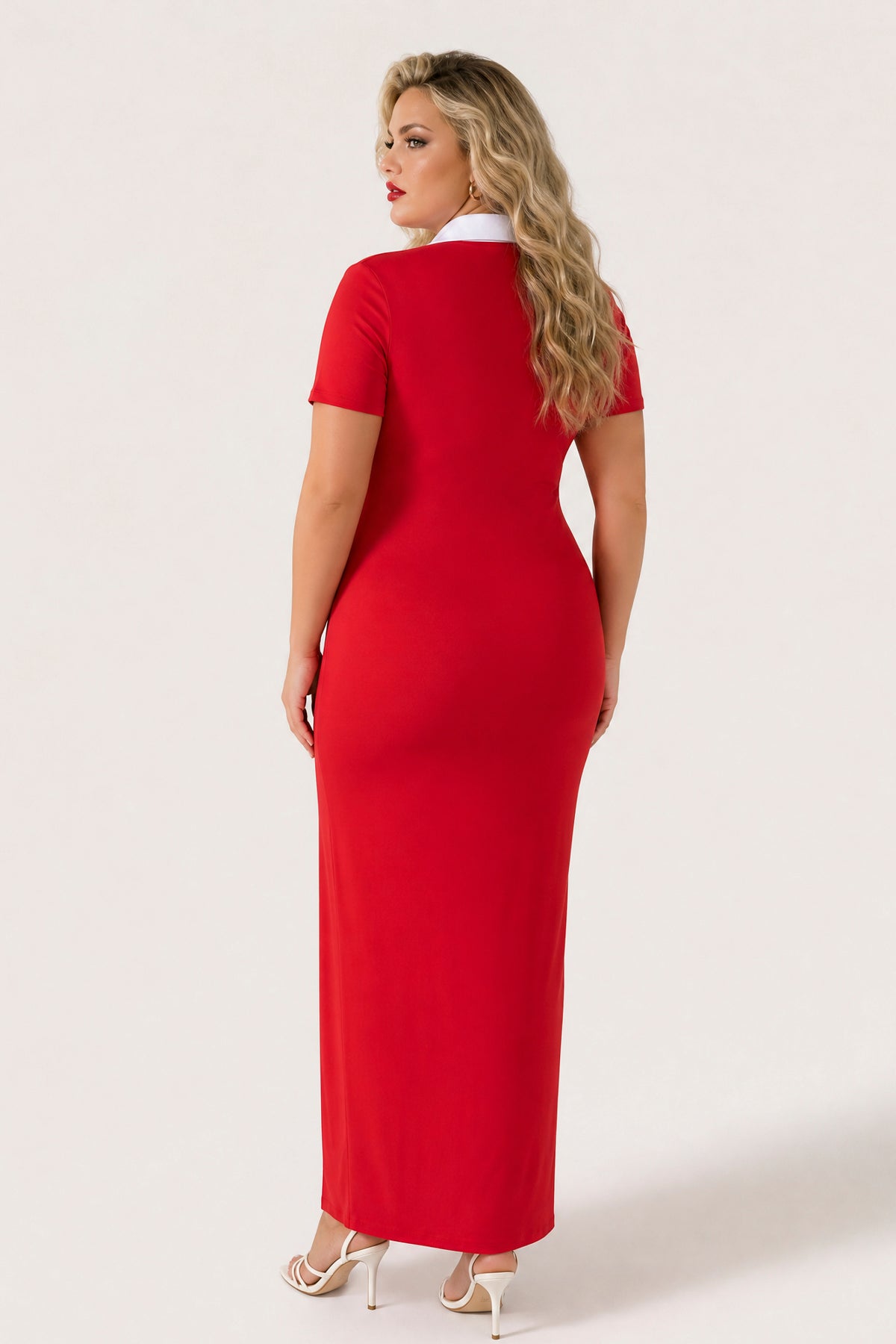 red and white maxi dress plus size Final Sale Plus Size Maxi Dress in Orange & White Zebra Print Les