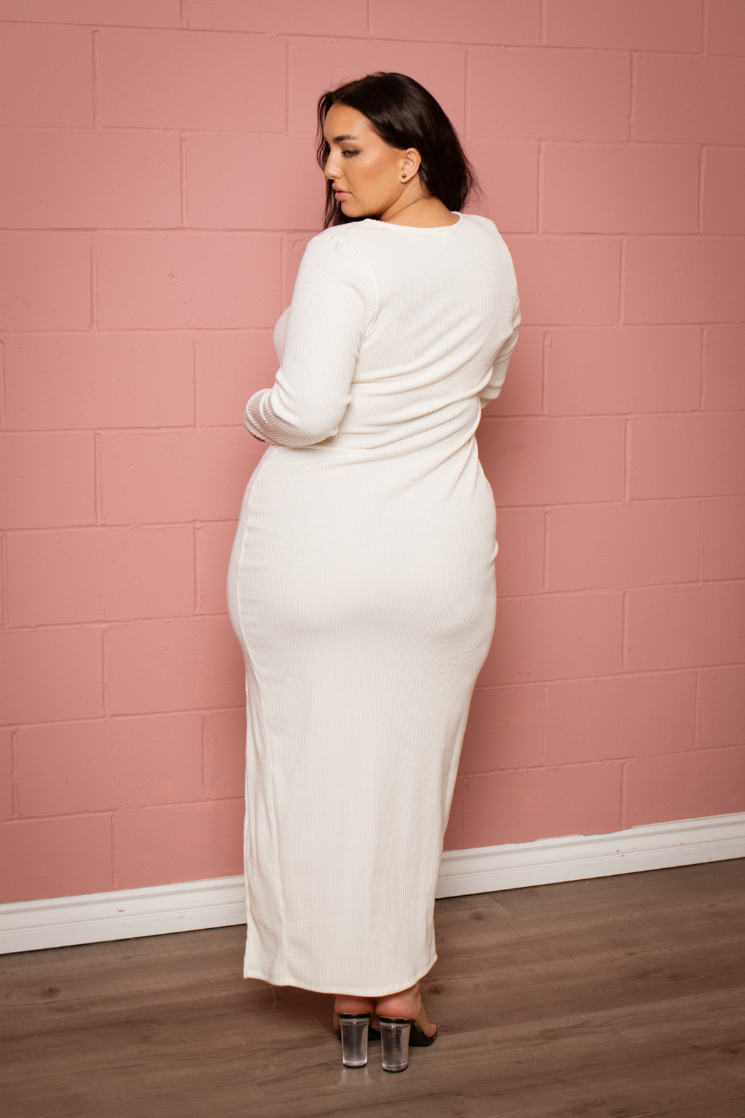 Plus Size Rochelle Maxi Dress - Ivory 3X / Ivory at Curvy Sense Plus Size Rochelle Maxi Dress - Ivory 3X / Ivory at Curvy Sense