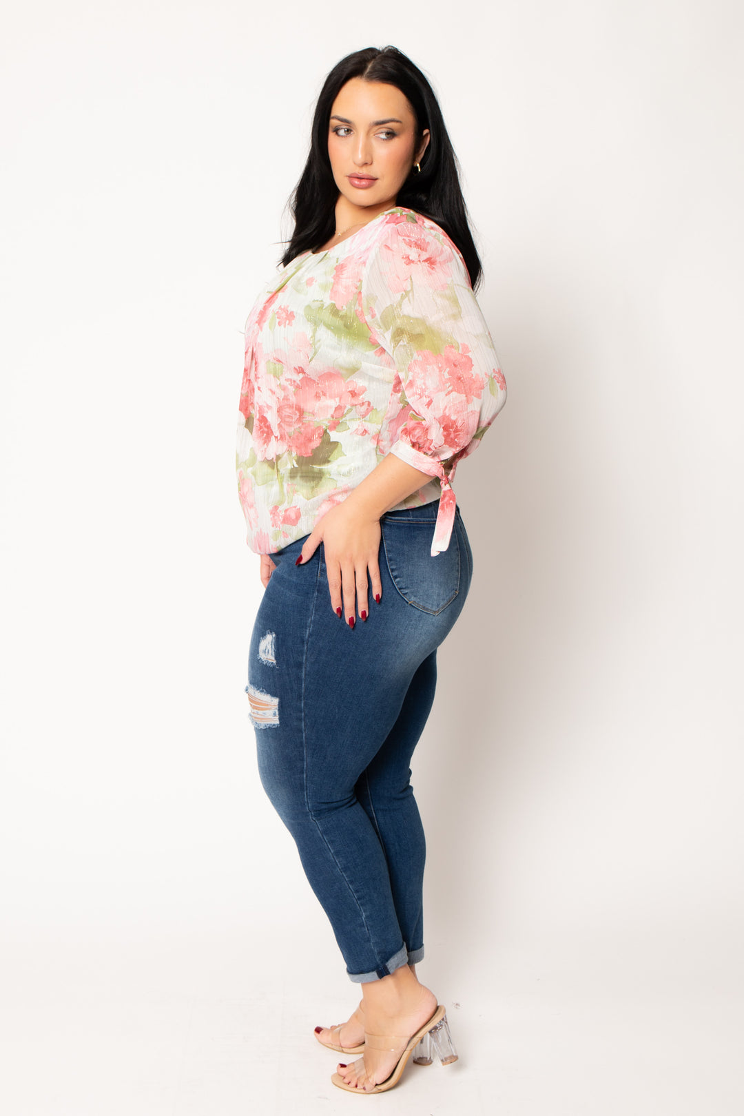 Winslow Dresses Plus Size Romance Floral Blouse - Sage