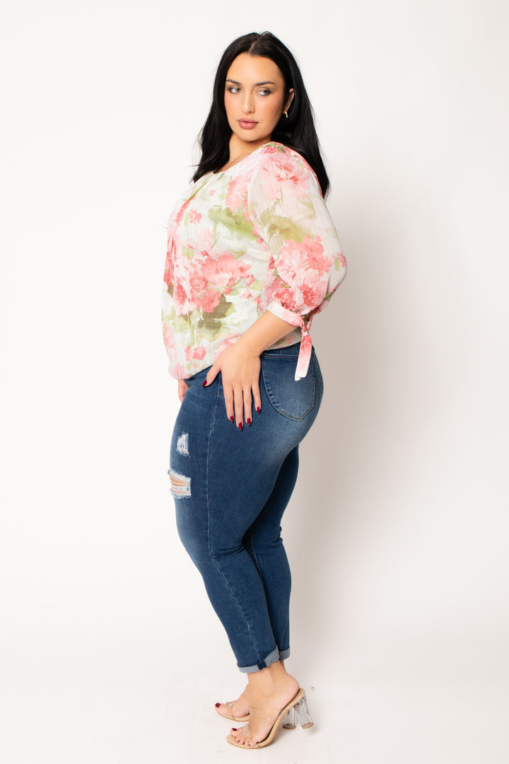 Winslow Dresses Plus Size Romance Floral Blouse - Sage