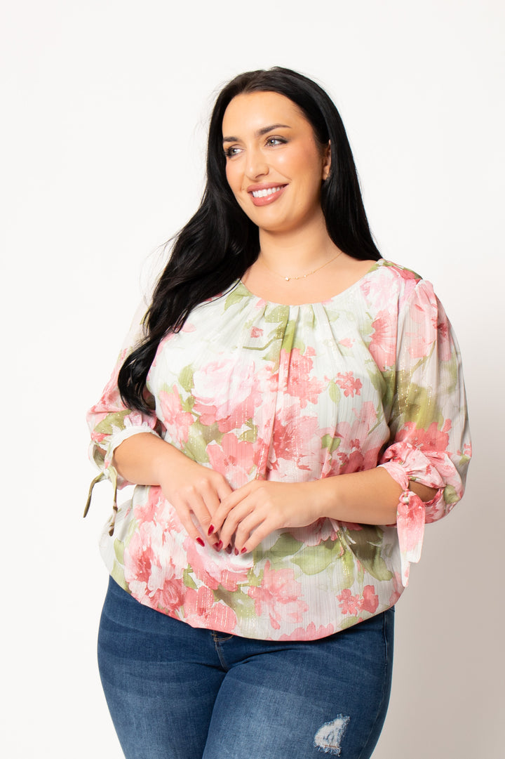 Winslow Dresses Plus Size Romance Floral Blouse - Sage