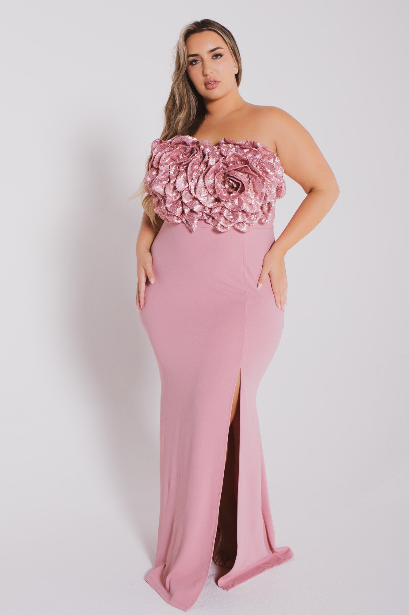 Pink curve dresses best sale