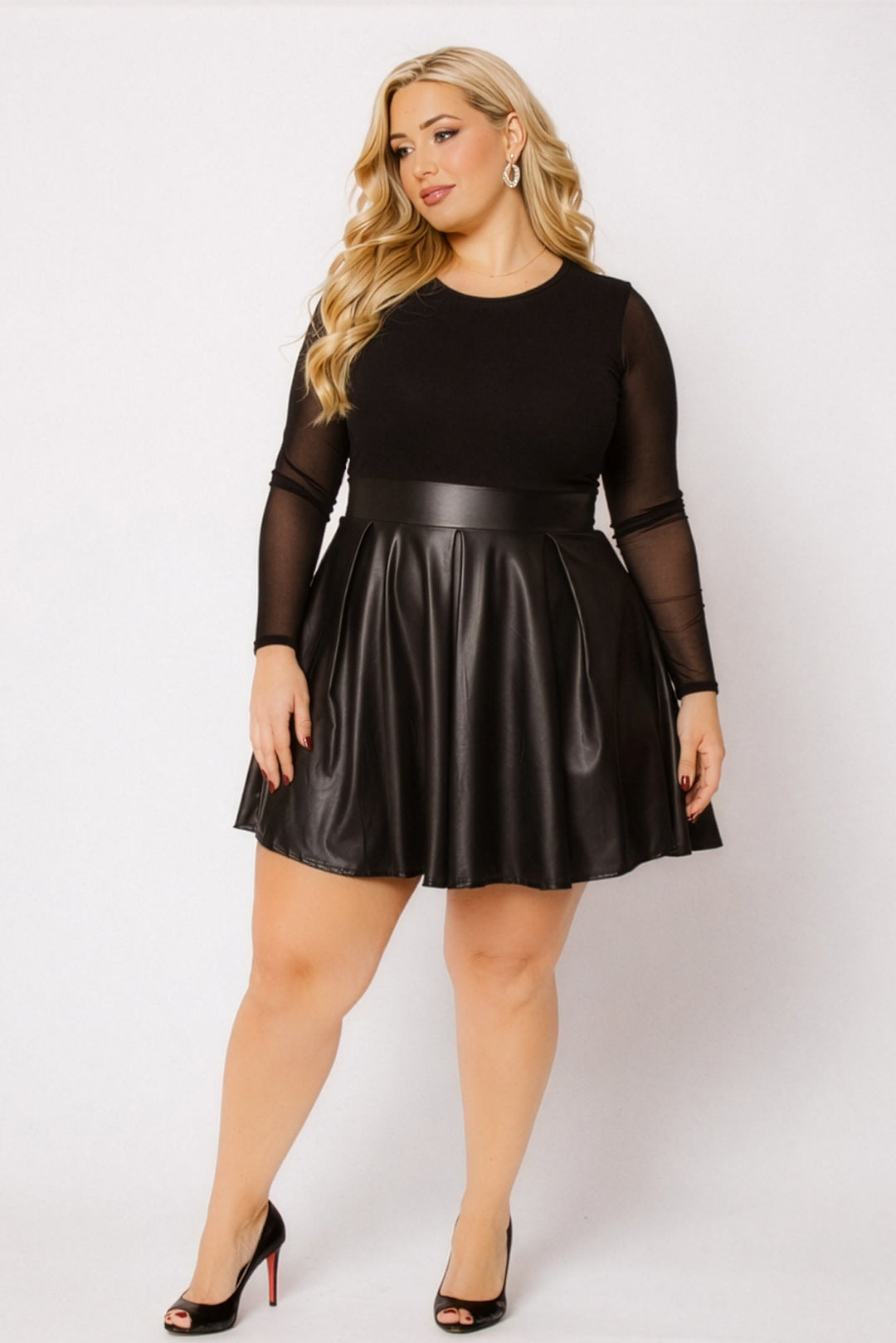Curvy Sense Inc. Dresses Plus Size Sabrina Envy Dress - Black