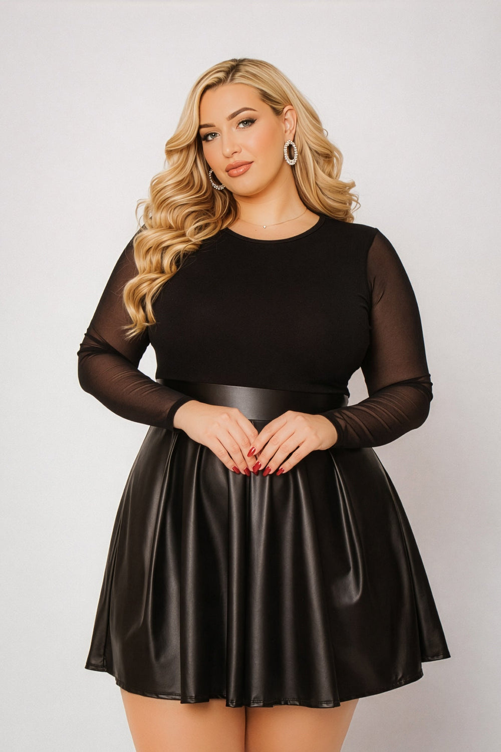 Curvy Sense Inc. Dresses Plus Size Sabrina Envy Dress - Black