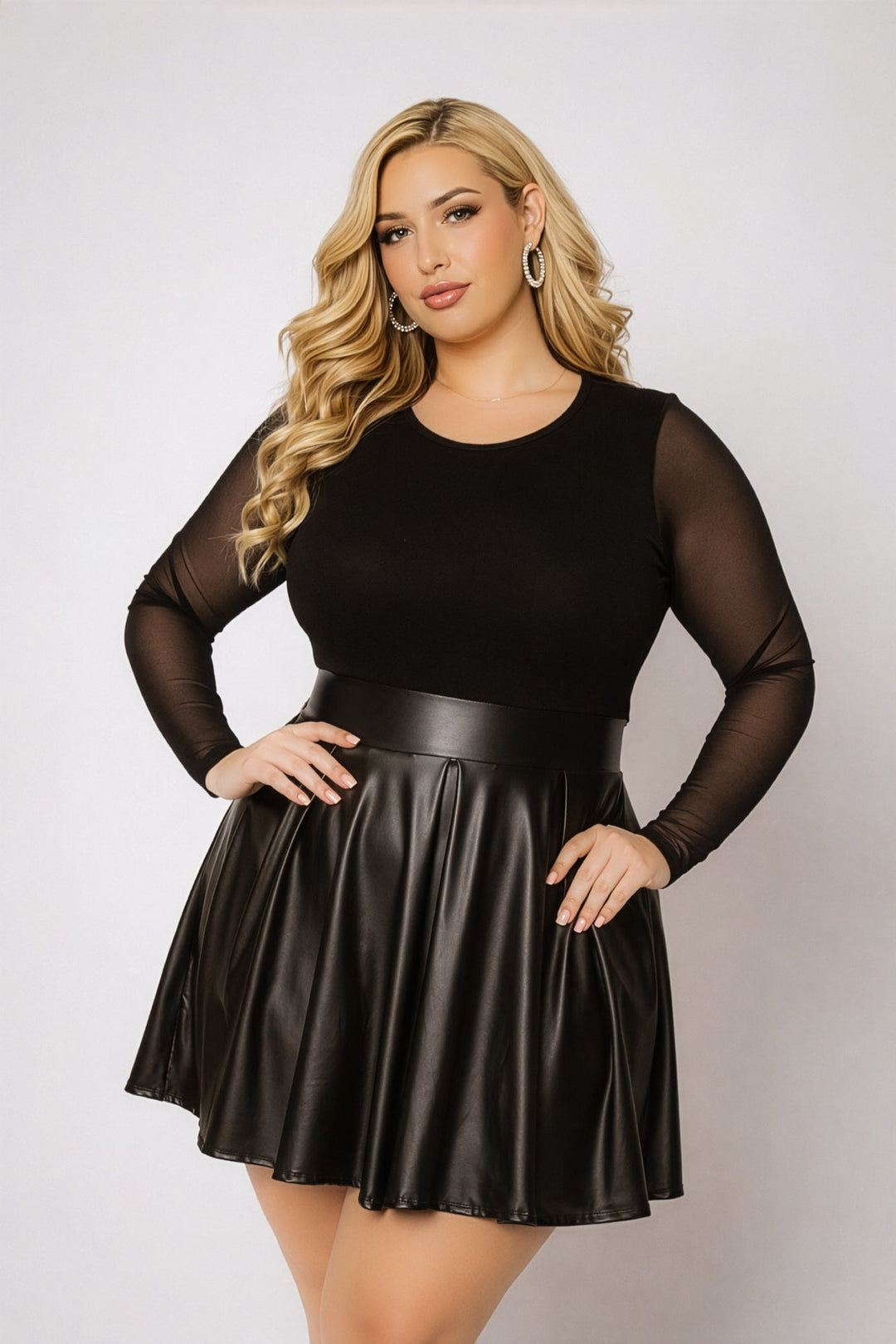 Curvy Sense Inc. Dresses Plus Size Sabrina Envy Dress - Black