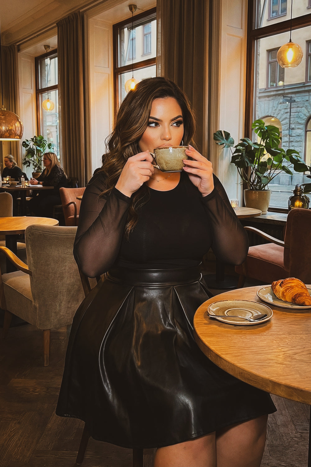 Curvy Sense Inc. Dresses Plus Size Sabrina Envy Dress - Black