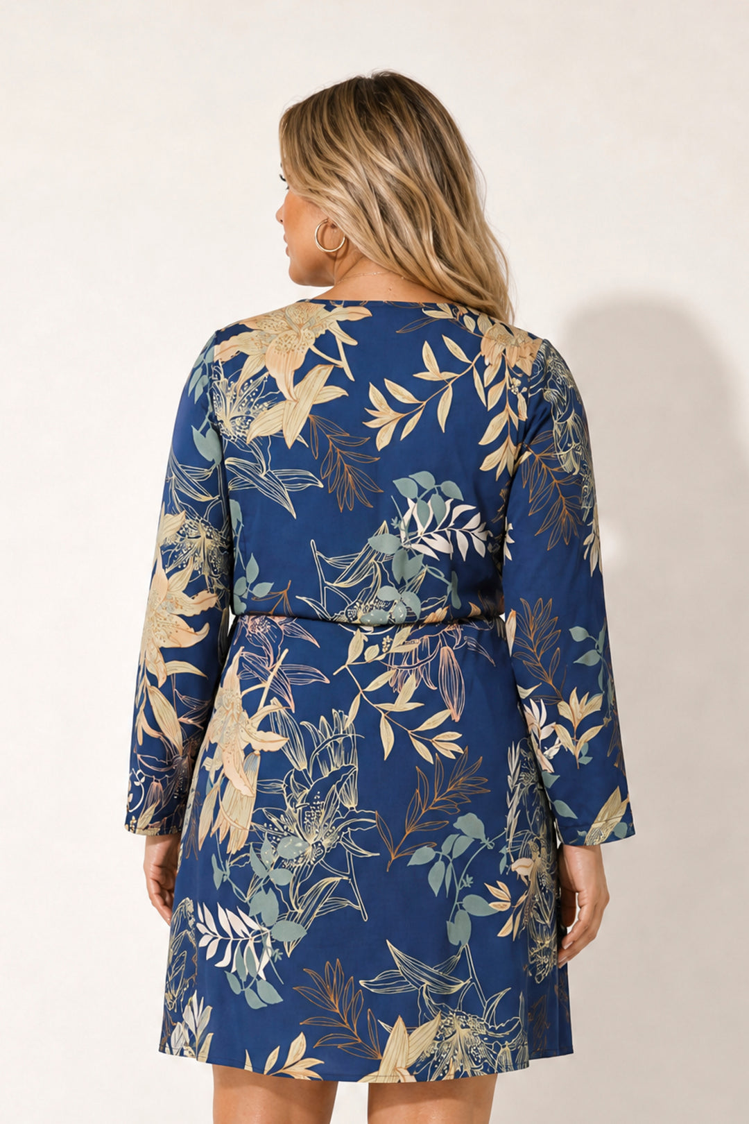 sapphire blue wrap dress Elizabeth Dress / Sapphire Silk main image 1