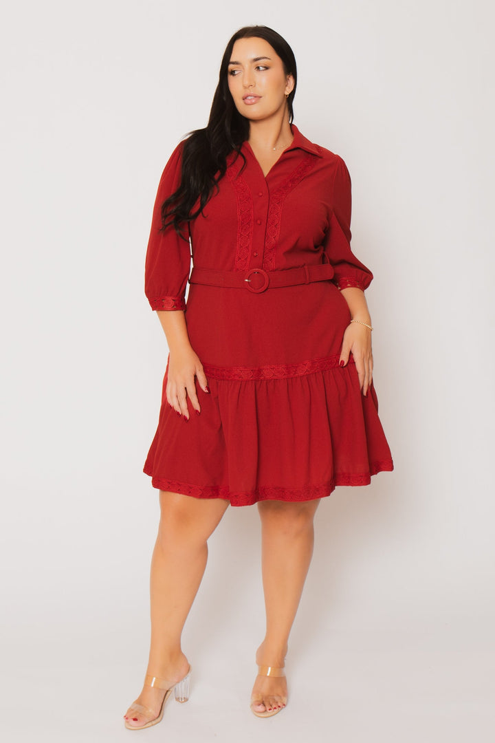 Fashion Space Dresses Plus Size Scarlet Belle Dress - Red