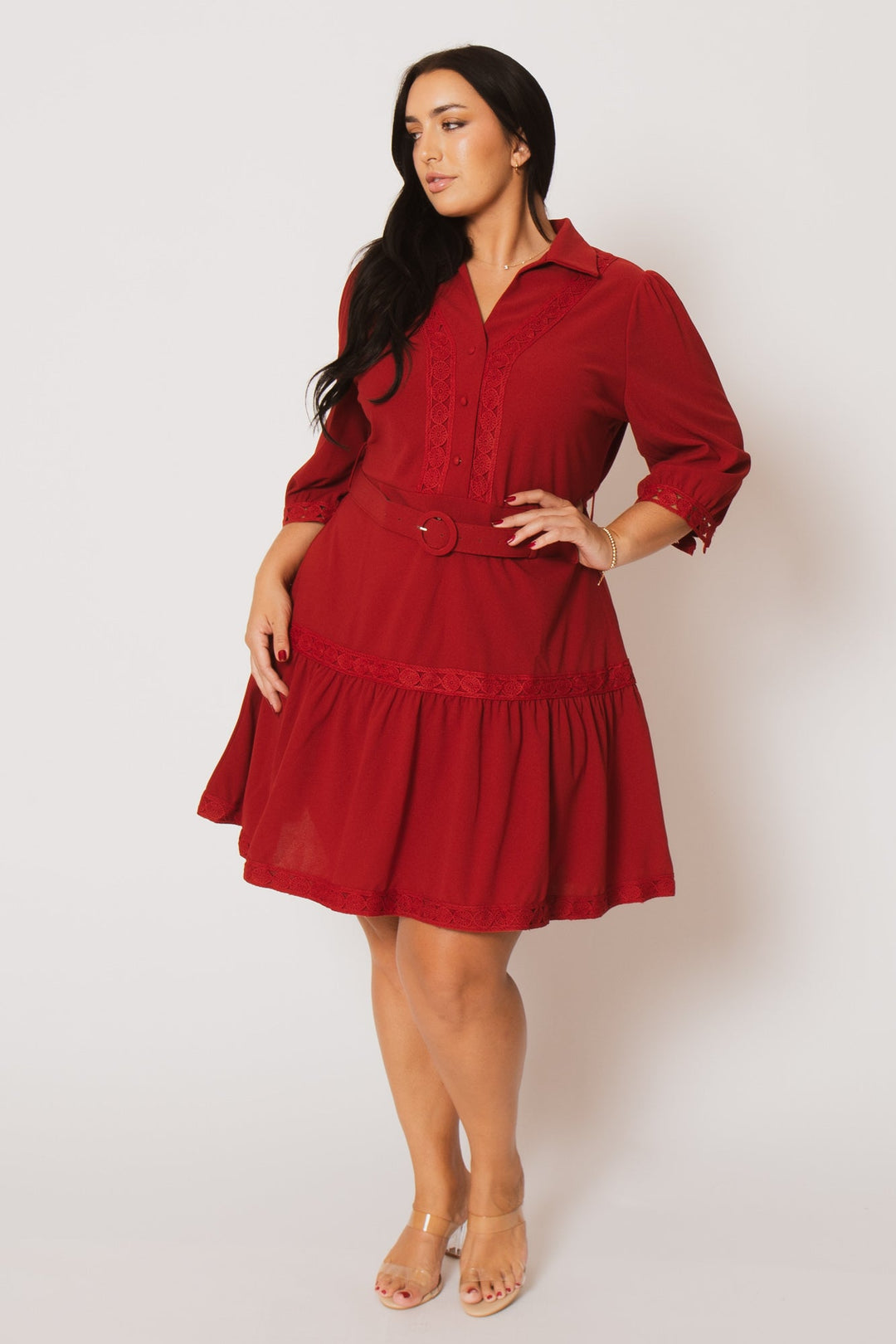 Fashion Space Dresses Plus Size Scarlet Belle Dress - Red