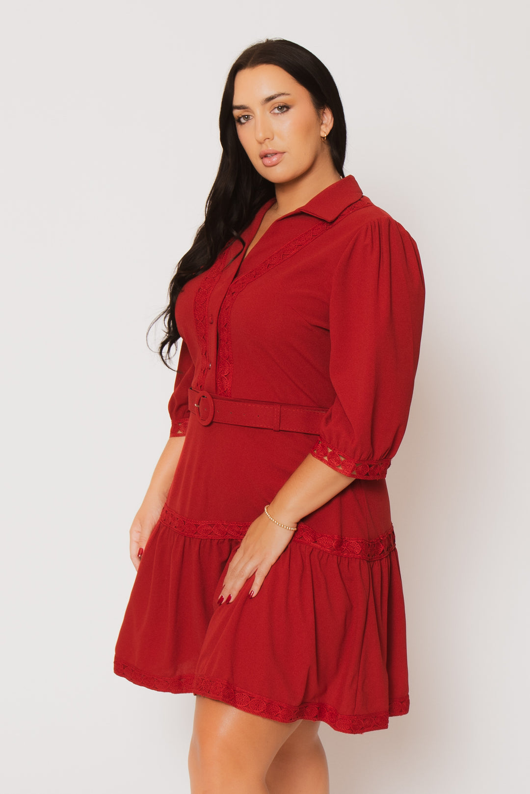 Fashion Space Dresses Plus Size Scarlet Belle Dress - Red