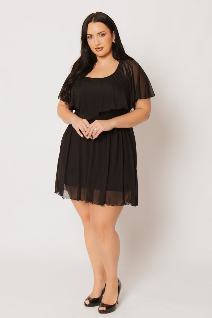 Curvy Sense Inc. Dresses Plus Size Serafina Flare Dress - Black