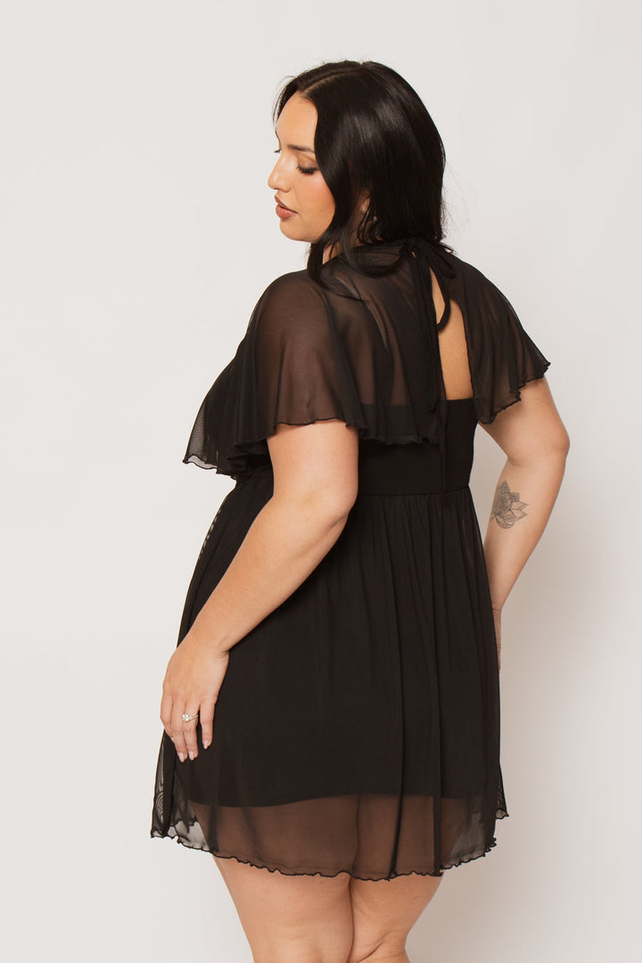 Curvy Sense Inc. Dresses Plus Size Serafina Flare Dress - Black