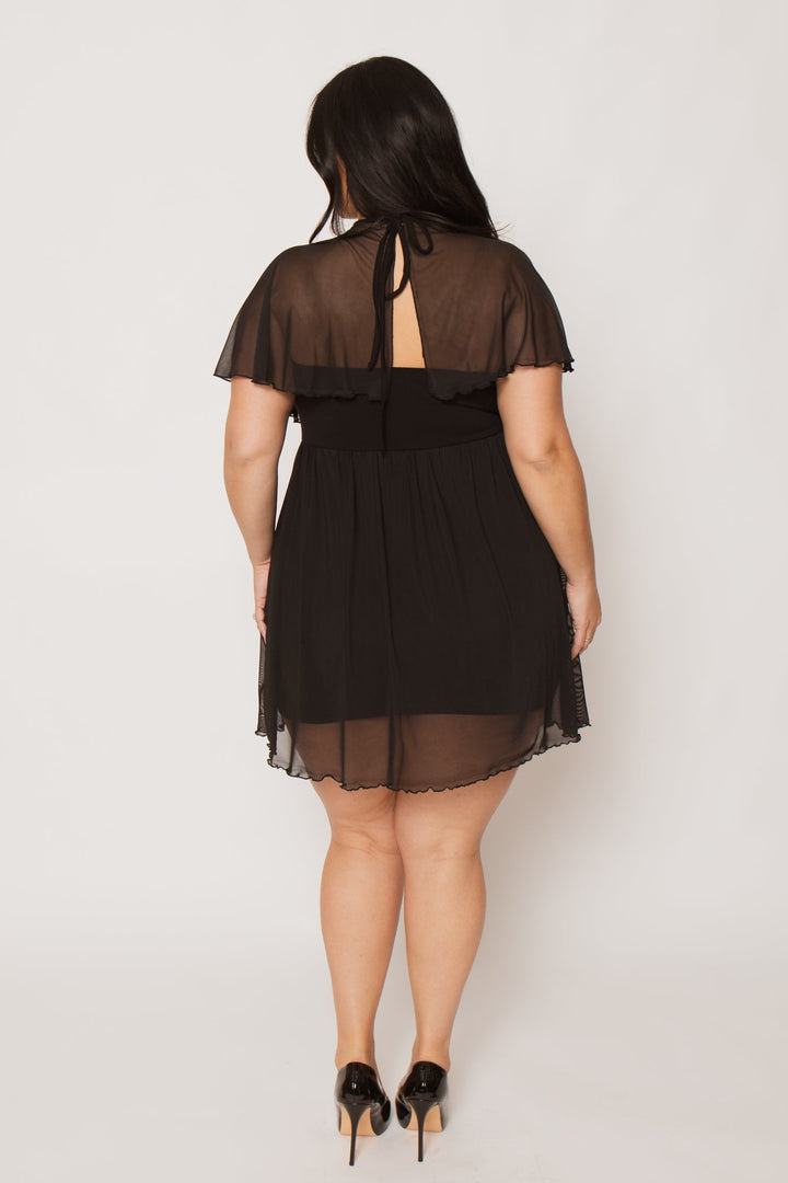Curvy Sense Inc. Dresses Plus Size Serafina Flare Dress - Black