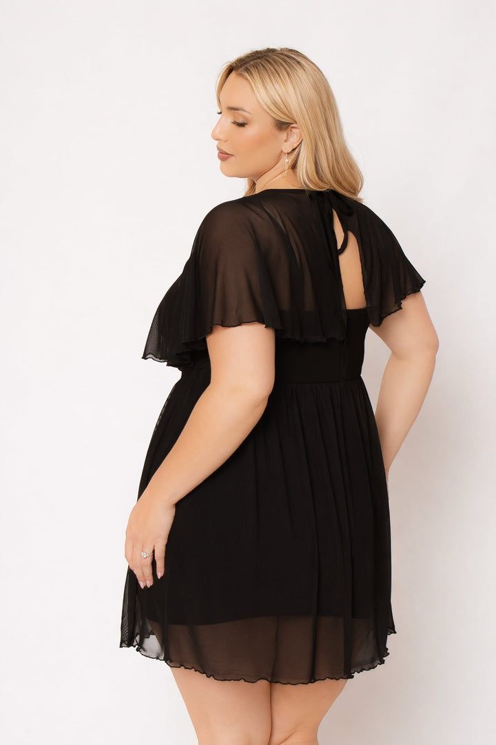 Curvy Sense Inc. Dresses Plus Size Serafina Flare Dress - Black