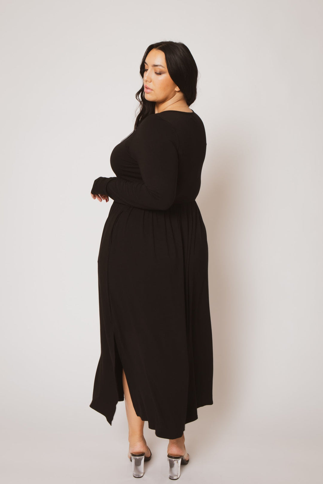 Curvy Sense Inc. Dresses Plus Size Serena Charm Dress - Black