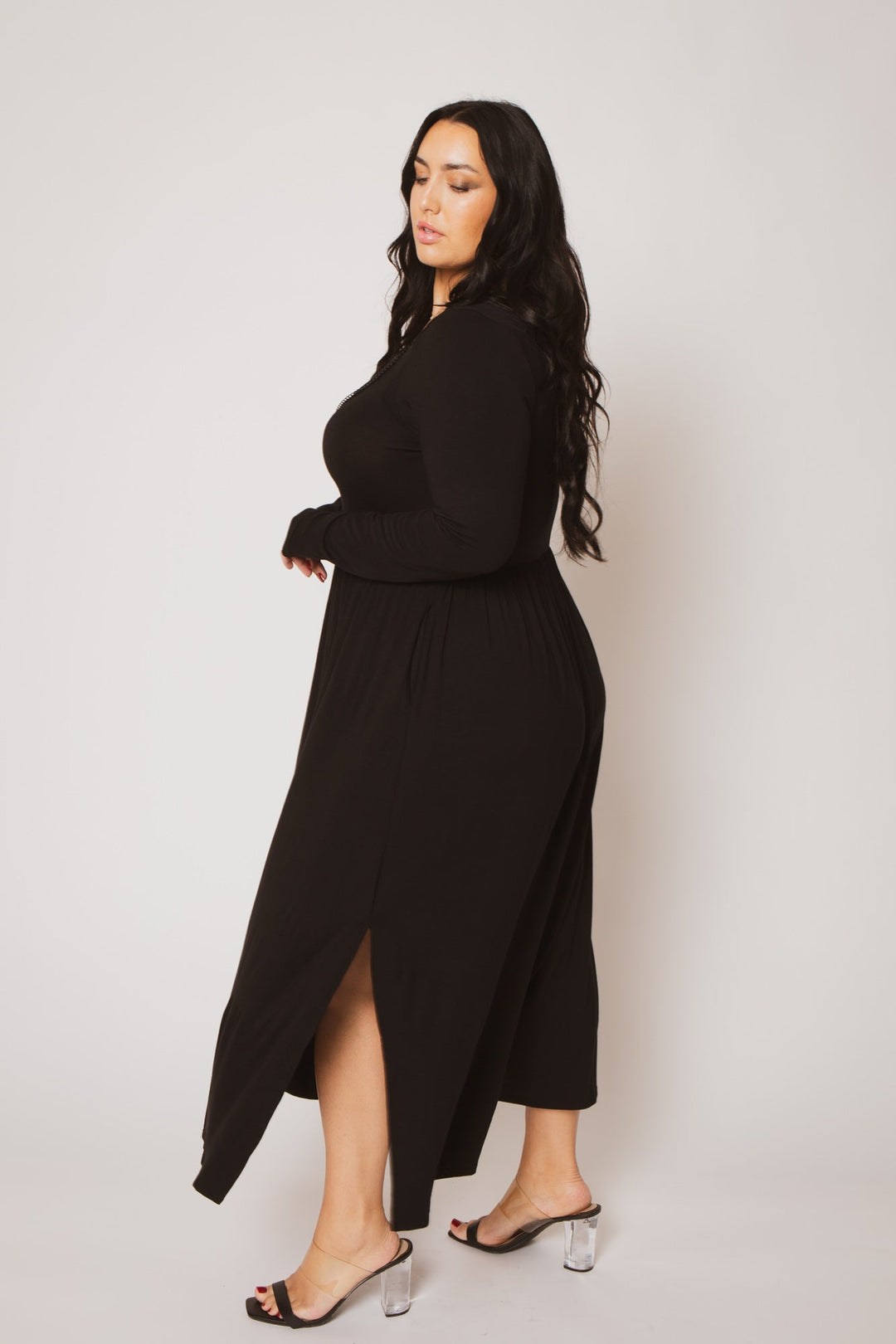 Curvy Sense Inc. Dresses Plus Size Serena Charm Dress - Black