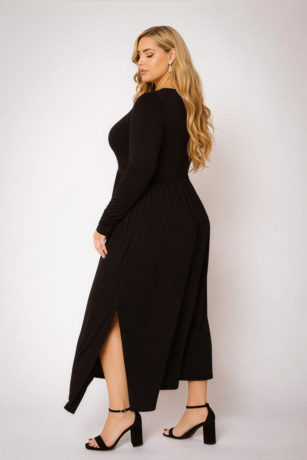 Curvy Sense Inc. Dresses Plus Size Serena Charm Dress - Black