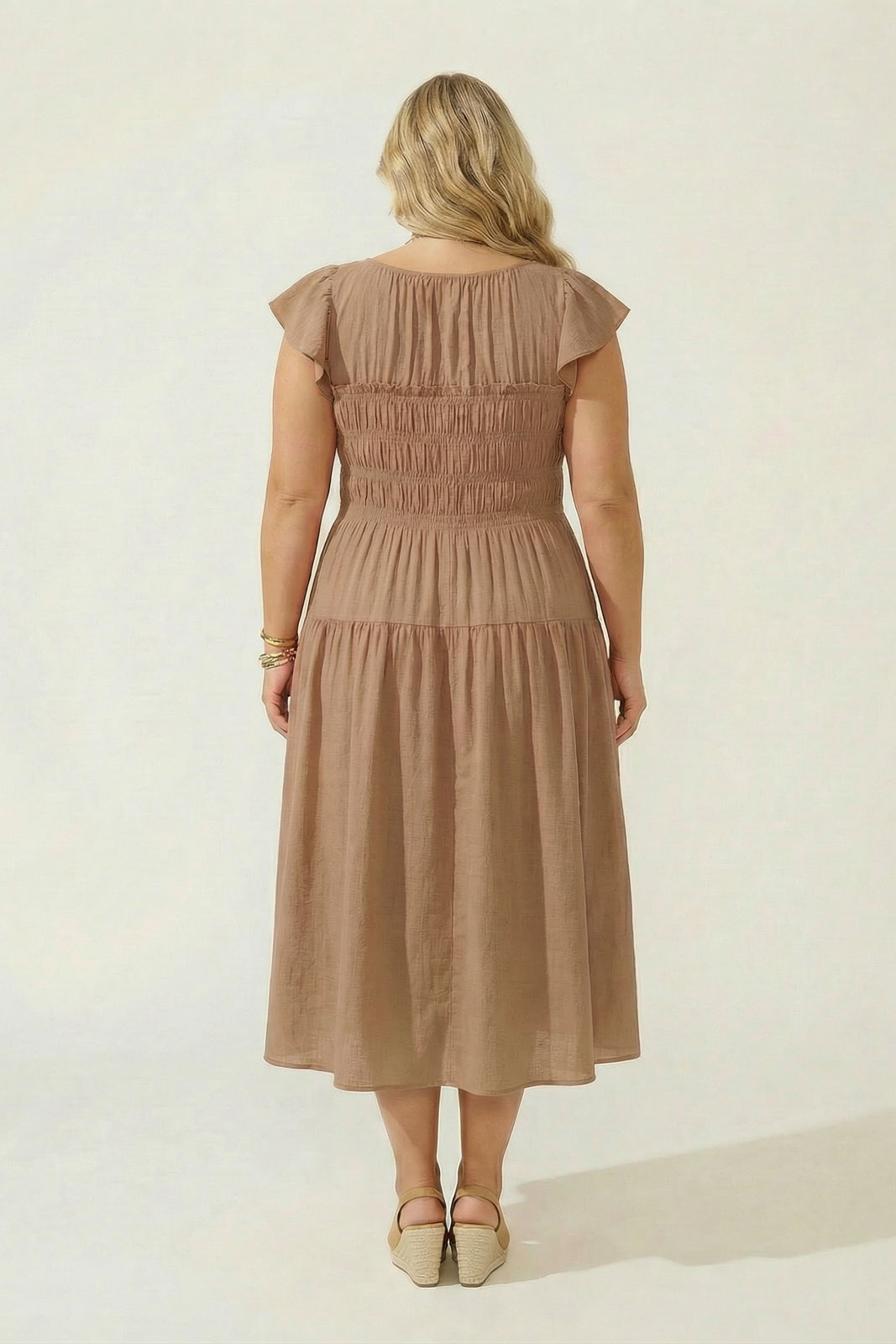 Mine Dresses Plus Size Sunset Muse Midi Dress - Khaki