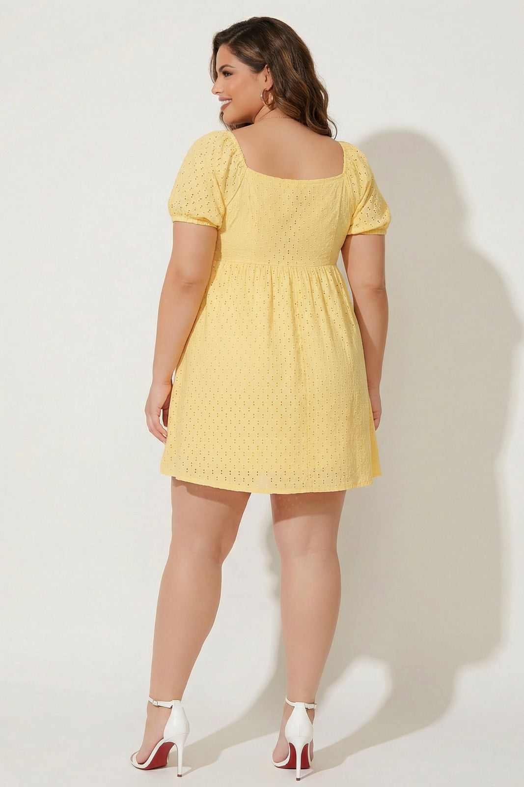 Winslow Dresses Plus Size Sweet Aura Mini Dress- Yellow