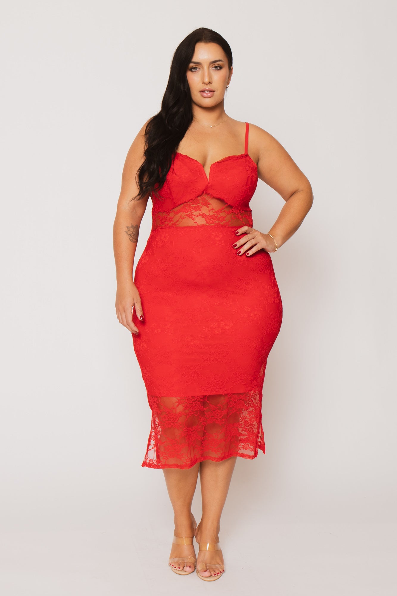 アンティミテ　intimite Lace Dress Mサイズ curvy-sense-dresses-plus-size-