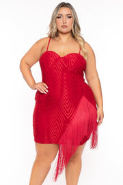Goodtime USA Dresses Plus Size Temptress Bodycon  Dress- Red
