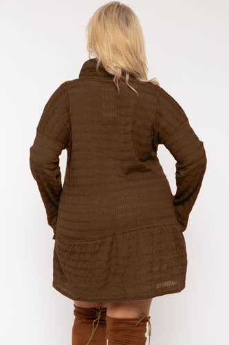 brown tunic dresses Womens Fall Brown Pocket Dress