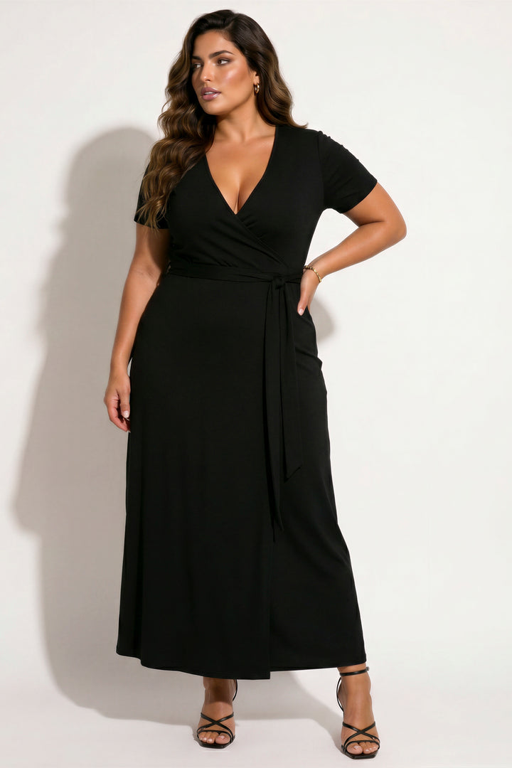 Curvy Sense Inc. Dresses Plus Size Timeless Grace Dress - Black