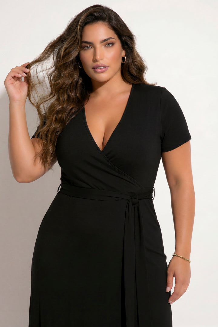 Curvy Sense Inc. Dresses Plus Size Timeless Grace Dress - Black