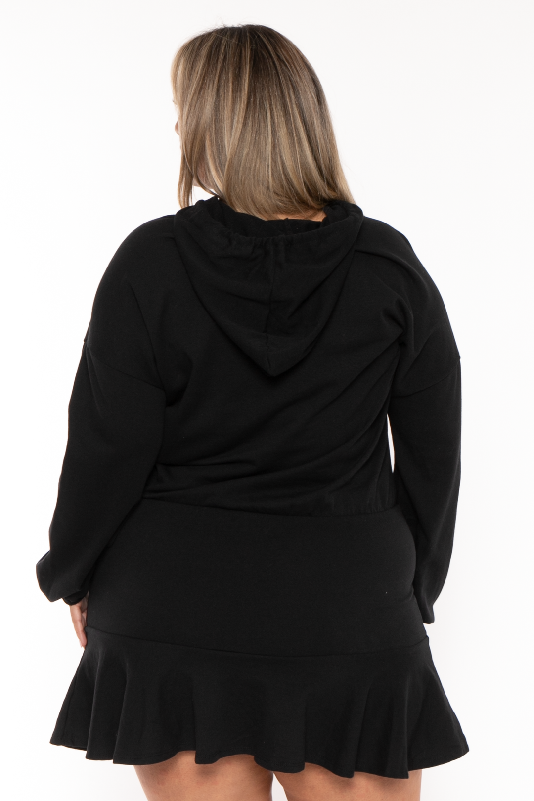 hooded black mini dress Totally Hooded Mini Dress