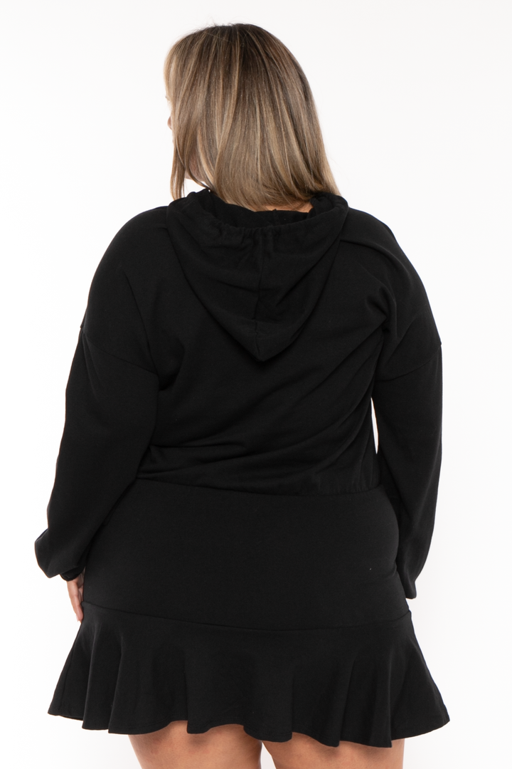 CULTURE CODE Dresses Plus Size  Tracie Hoodie  Mini  Dress - Black