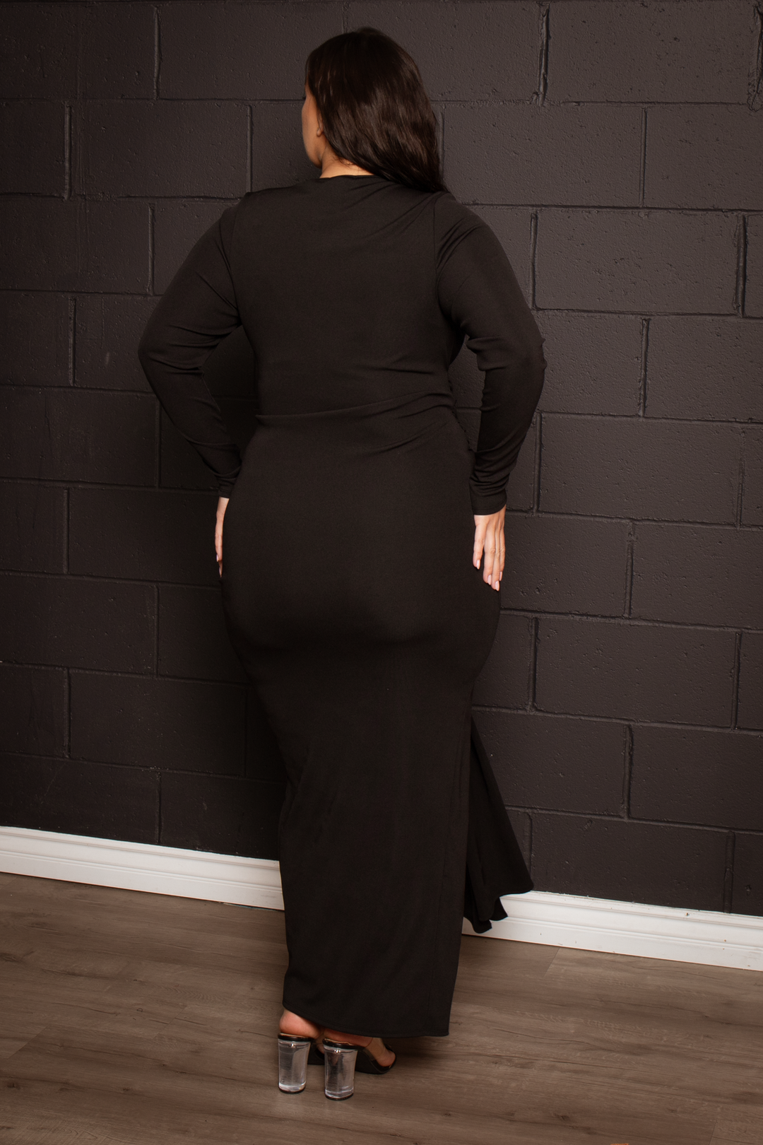 Plus Size Venetia Maxi Dress - Black 1x / Black at Curvy Sense Plus Size Venetia Maxi Dress - Black 1x / Black at Curvy Sense