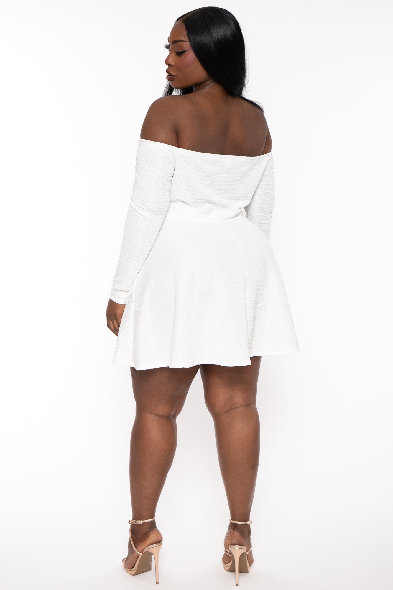 White skater outlet dress plus size