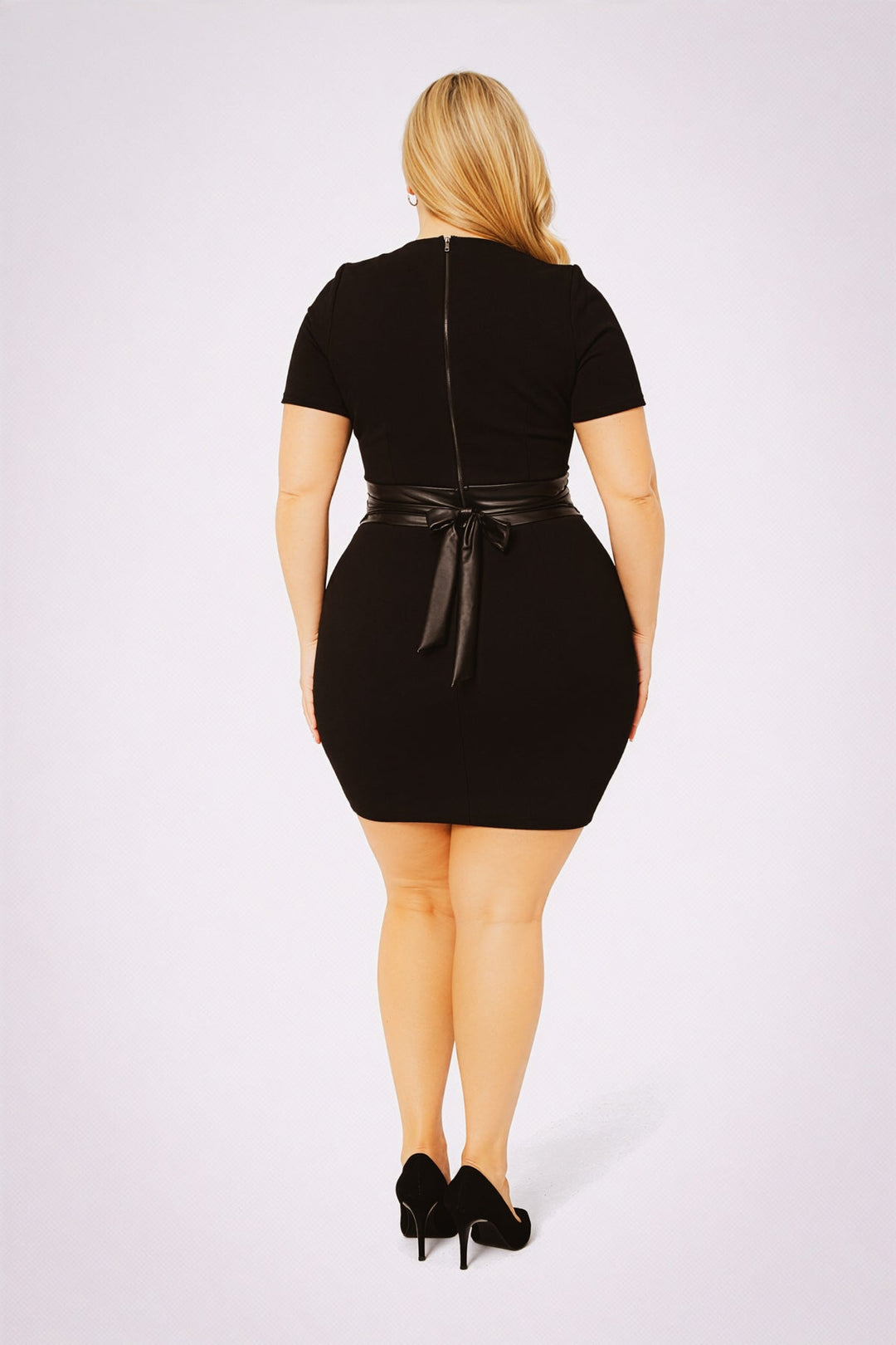 Curvy Sense Inc. Dresses Plus Size Wendy Cinched Dress - Black