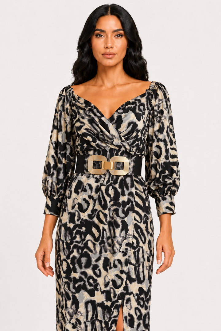 zah Dresses Savanna Luxe Maxi Dress - Gray