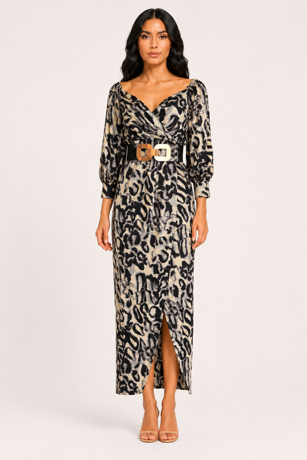 zah Dresses Savanna Luxe Maxi Dress - Gray