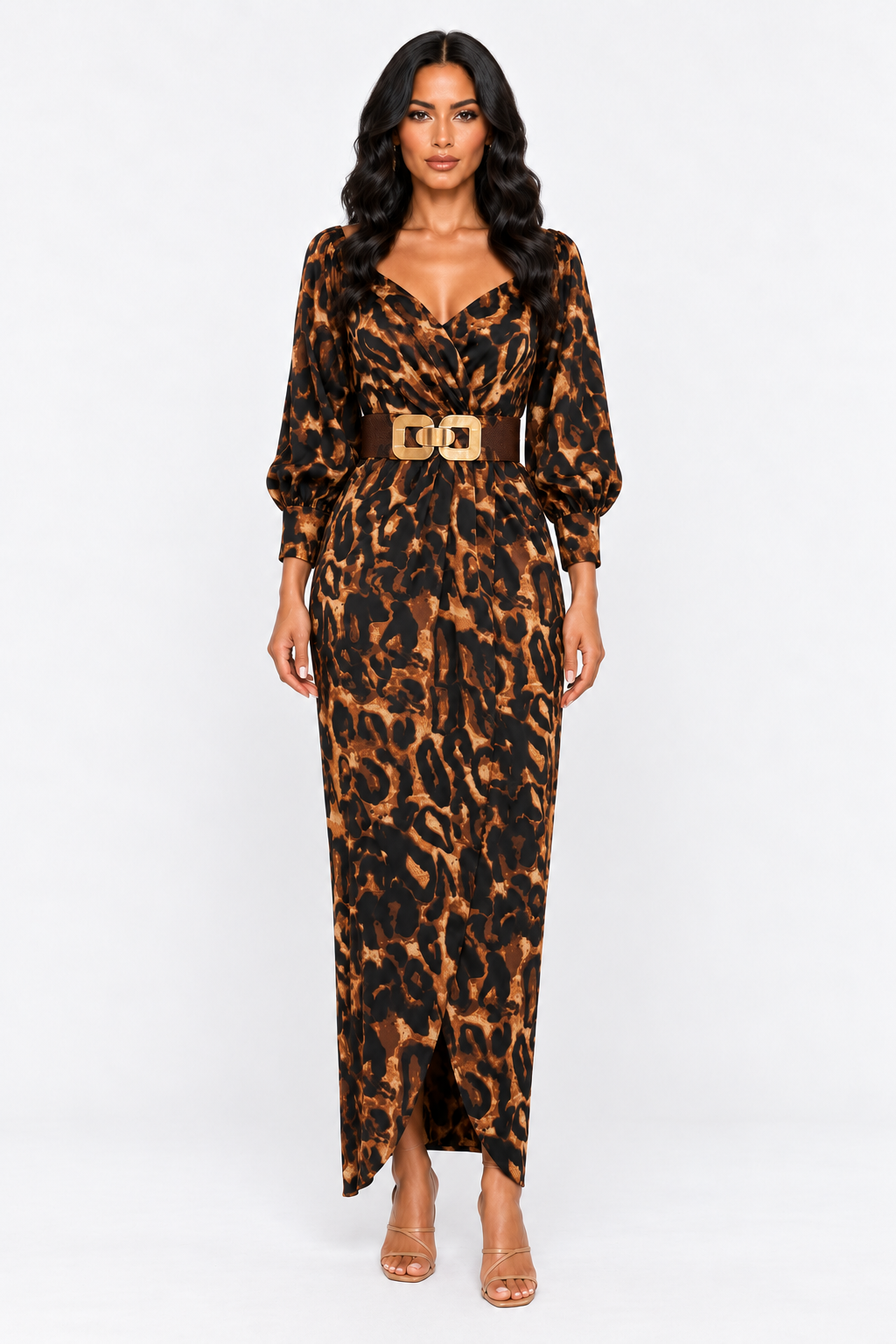 zah Dresses Savanna Luxe Maxi Dress - Mocha