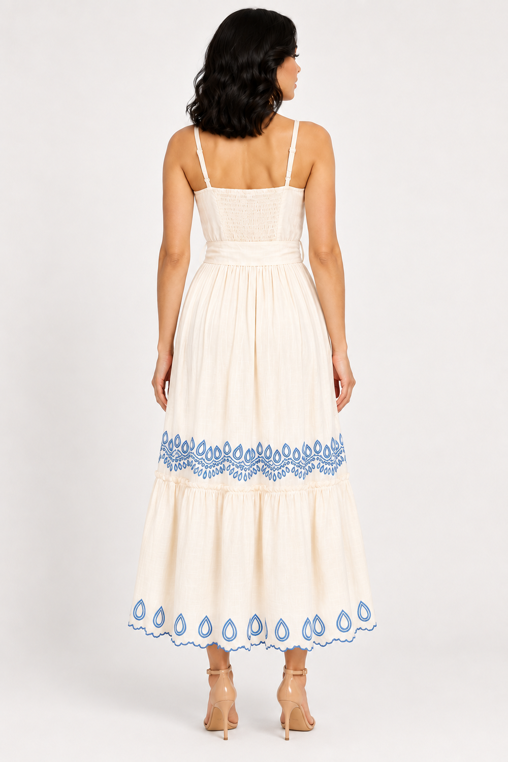 zah DRESSES Thalia Embroidered Maxi Dress - Ivory