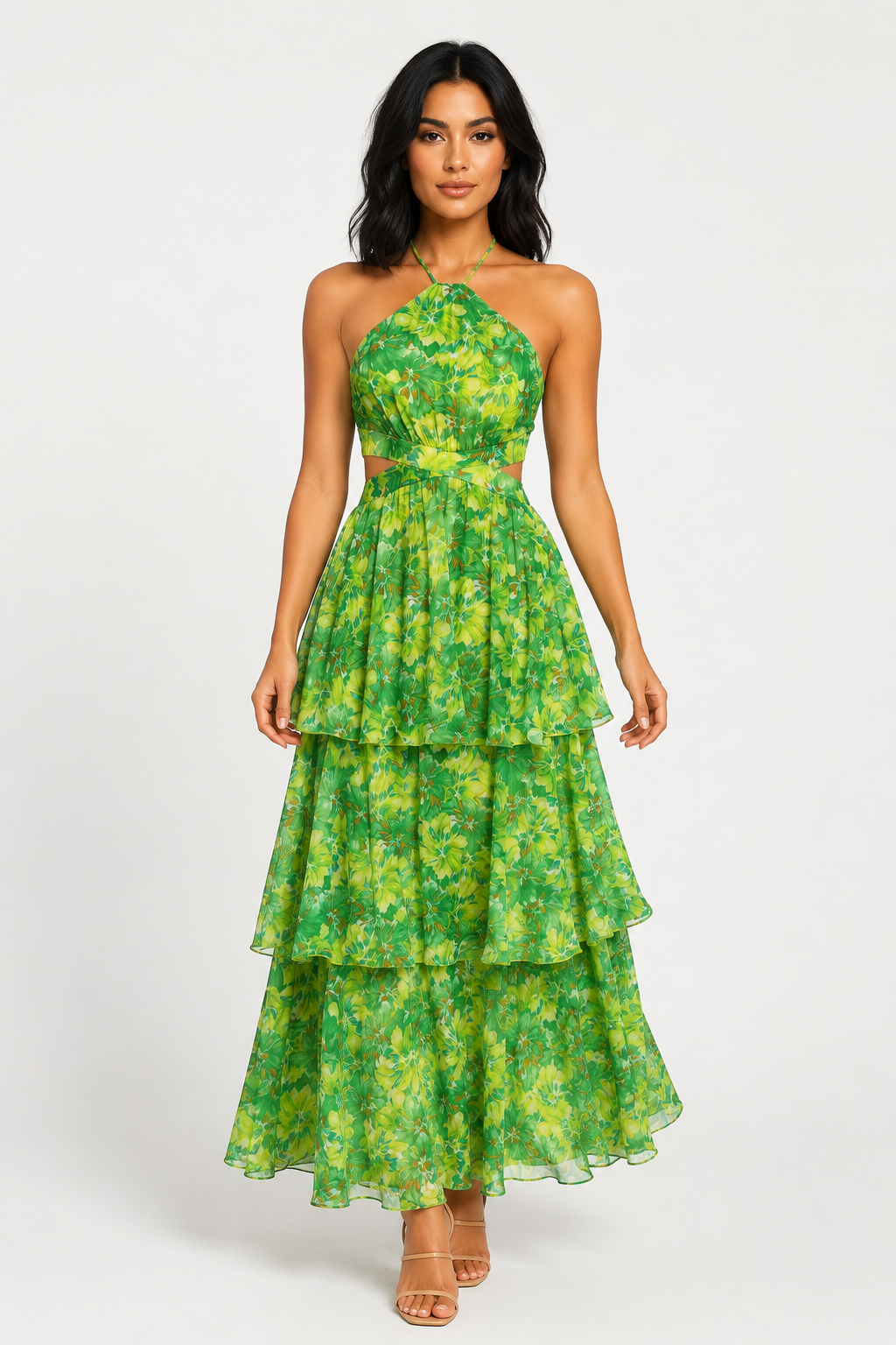 zah Dresses Verdant Bloom Maxi Dress - Green