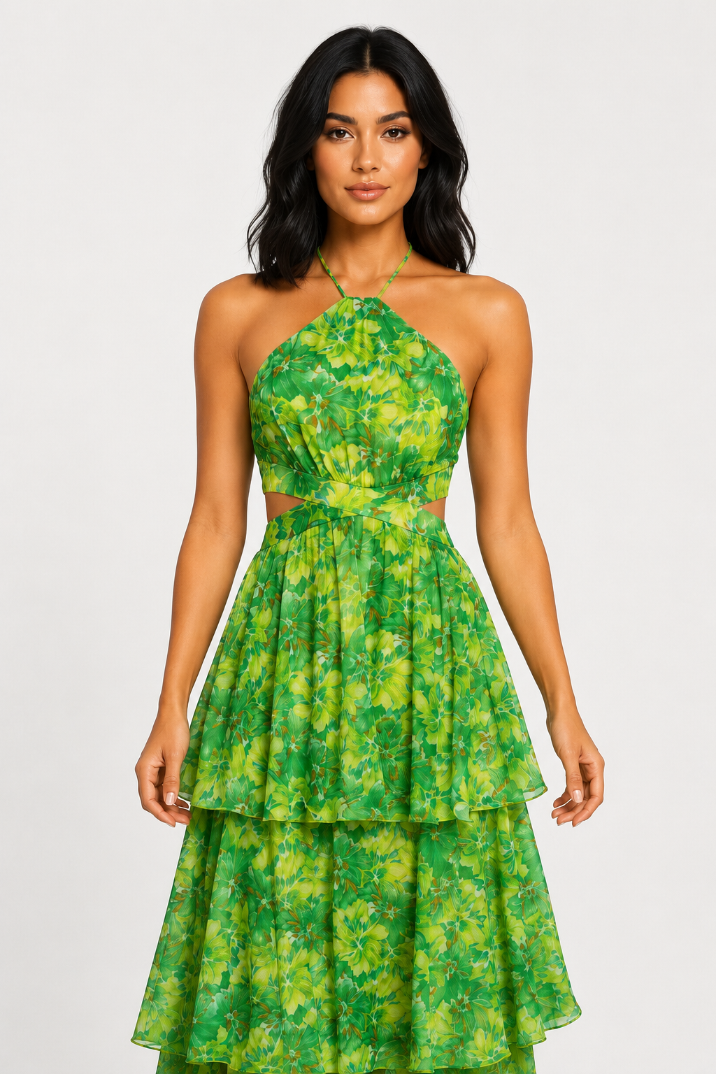 zah Dresses Verdant Bloom Maxi Dress - Green