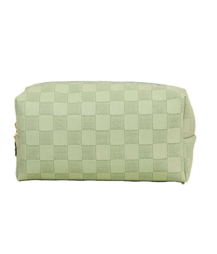 ZENANA Handbags Gaga Monogram Cosmetic Bag - Sage