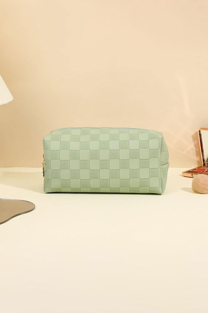 ZENANA Handbags Gaga Monogram Cosmetic Bag - Sage