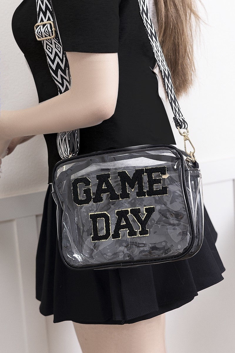 ZENANA Handbags Game Day Stadium Crossbody Bag - Black