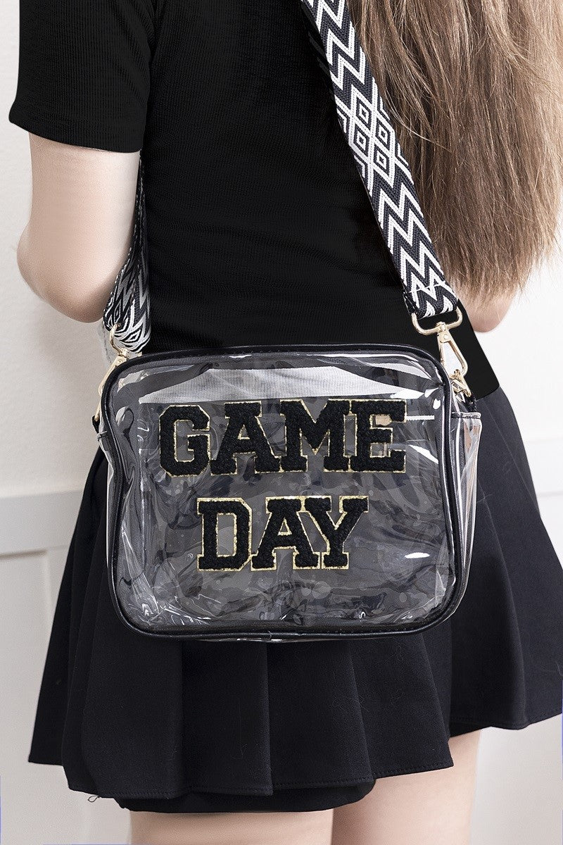 ZENANA Handbags Game Day Stadium Crossbody Bag - Black