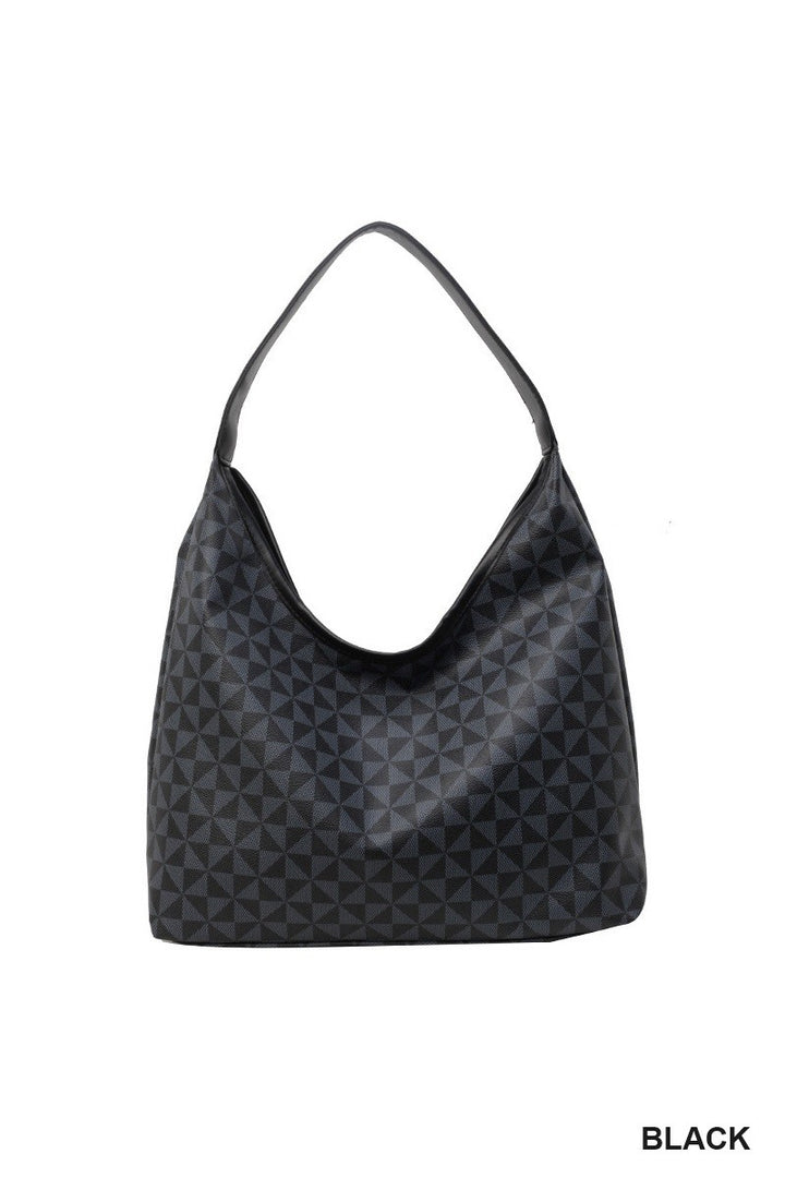 ZENANA Handbags Venice Hobo Shoulder Bag - Black